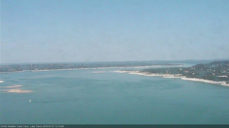 Lake Travis webcam, July 27, 2018 11:20 AM CT