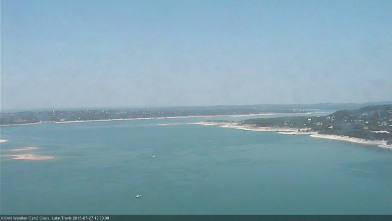 Lake Travis webcam, July 27, 2018 11:25 AM CT