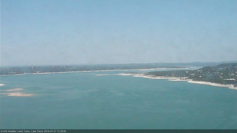 Lake Travis webcam, July 27, 2018 11:30 AM CT