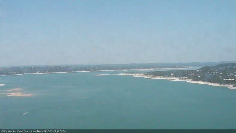 Lake Travis webcam, July 27, 2018 11:35 AM CT