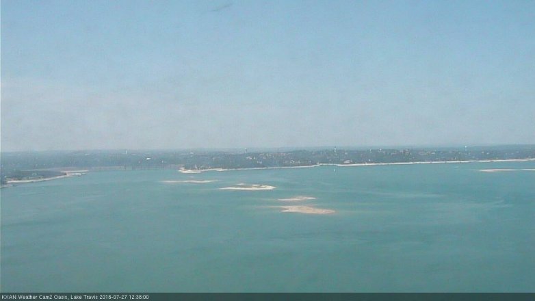 Lake Travis webcam, July 27, 2018 11:40 AM CT