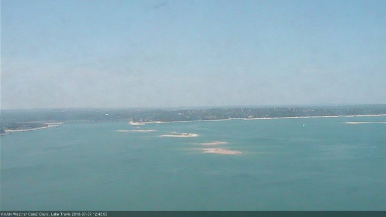 Lake Travis webcam, July 27, 2018 11:45 AM CT