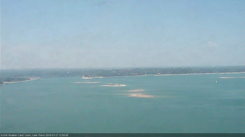 Lake Travis webcam, July 27, 2018 12:00 PM CT