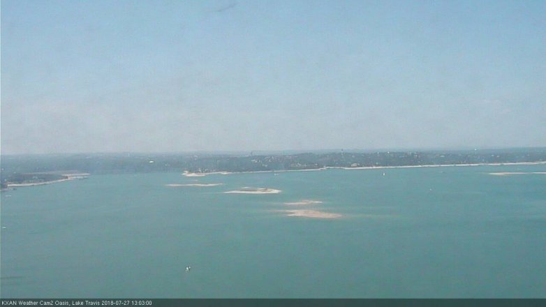 Lake Travis webcam, July 27, 2018 12:05 PM CT