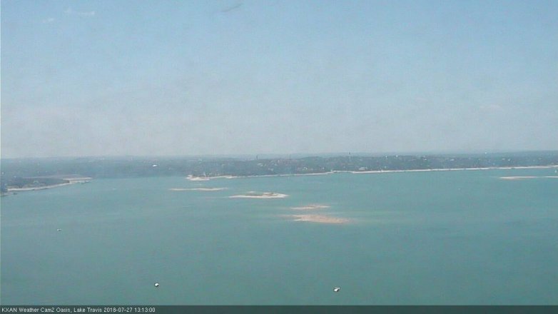Lake Travis webcam, July 27, 2018 12:15 PM CT