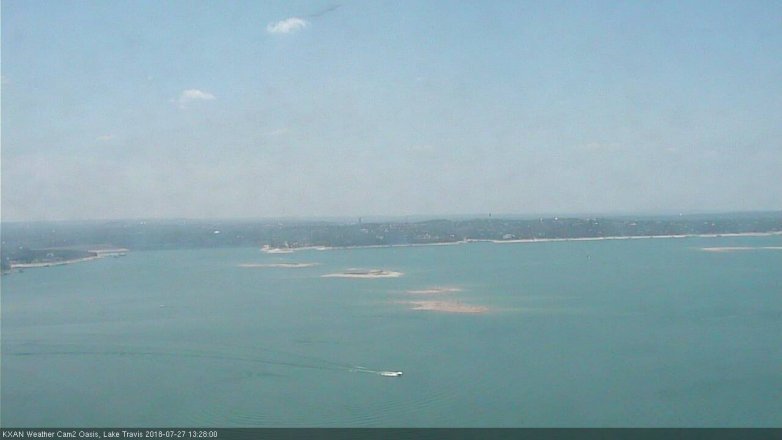 Lake Travis webcam, July 27, 2018 12:30 PM CT