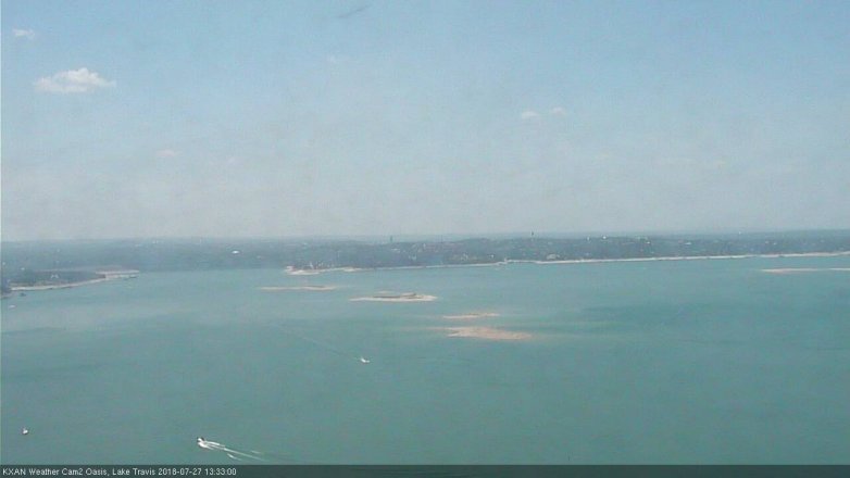 Lake Travis webcam, July 27, 2018 12:35 PM CT