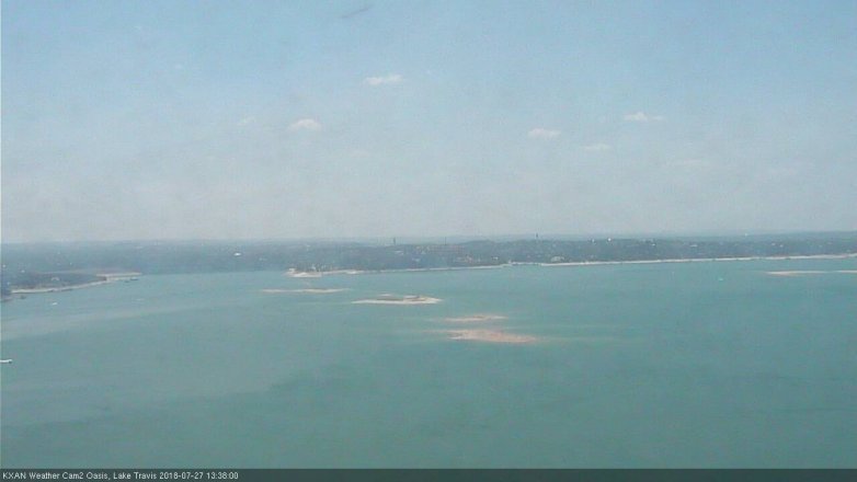 Lake Travis webcam, July 27, 2018 12:40 PM CT