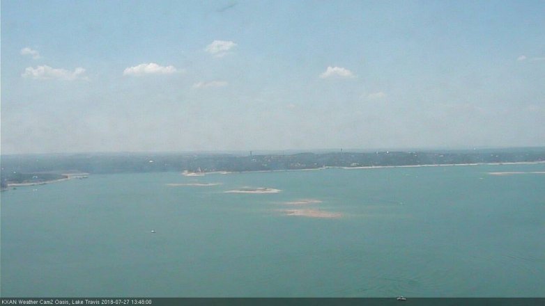 Lake Travis webcam, July 27, 2018 12:50 PM CT