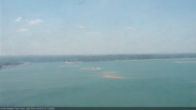 Lake Travis webcam, July 27, 2018 1:00 PM CT