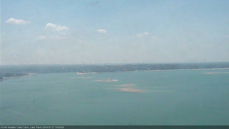 Lake Travis webcam, July 27, 2018 1:05 PM CT