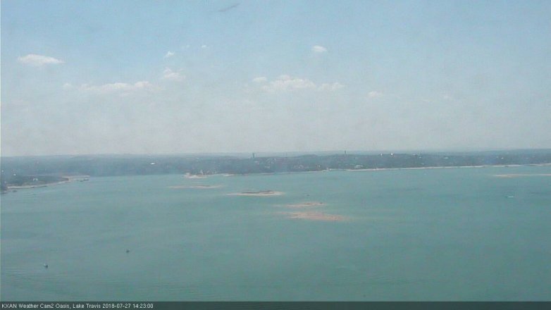 Lake Travis webcam, July 27, 2018 1:25 PM CT