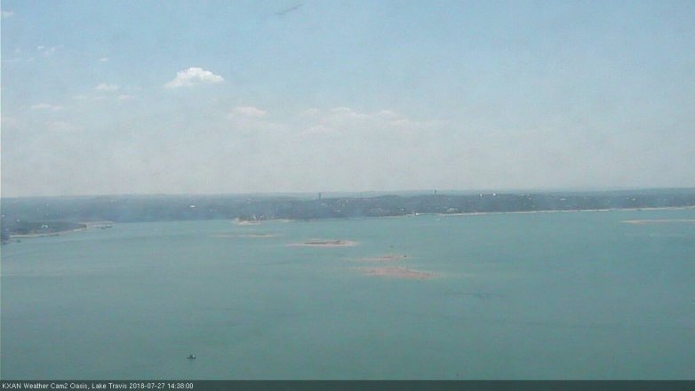 Lake Travis webcam, July 27, 2018 1:40 PM CT