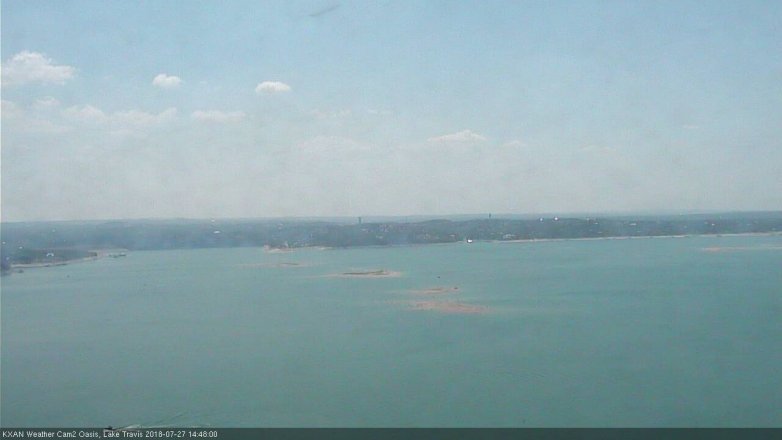 Lake Travis webcam, July 27, 2018 1:50 PM CT