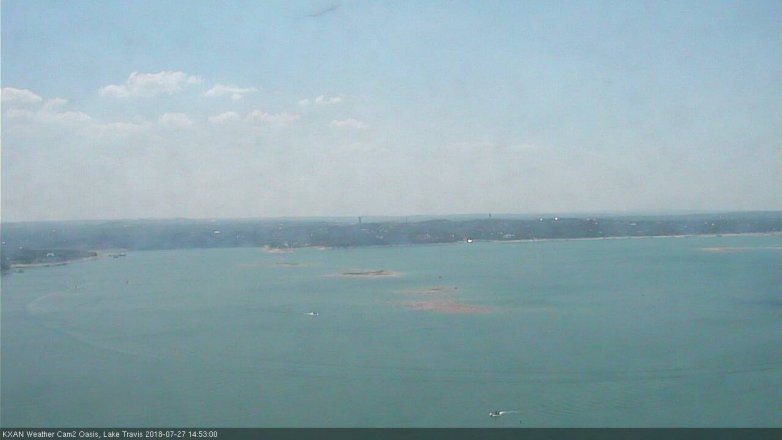 Lake Travis webcam, July 27, 2018 1:55 PM CT