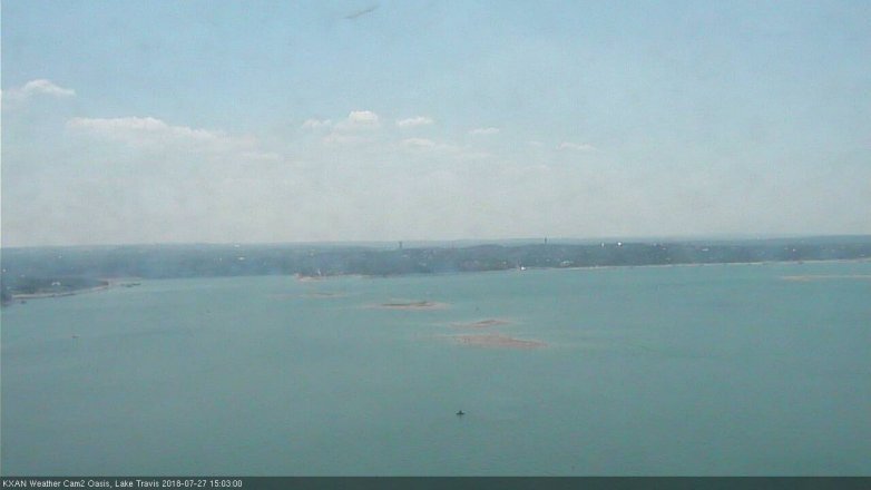 Lake Travis webcam, July 27, 2018 2:05 PM CT