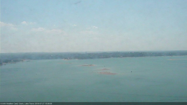 Lake Travis webcam, July 27, 2018 2:10 PM CT