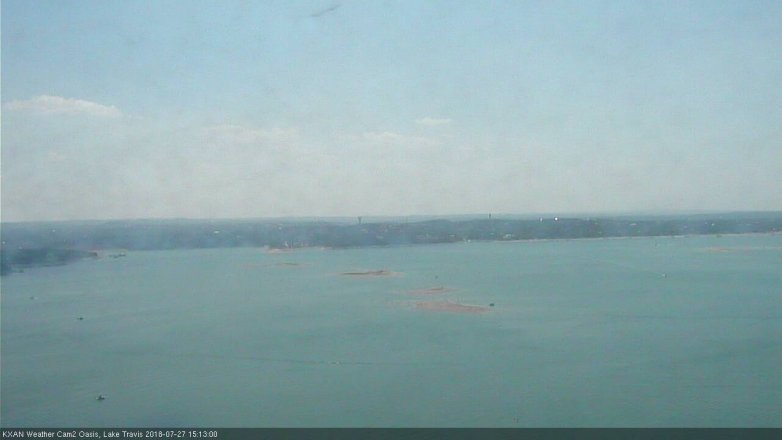 Lake Travis webcam, July 27, 2018 2:15 PM CT