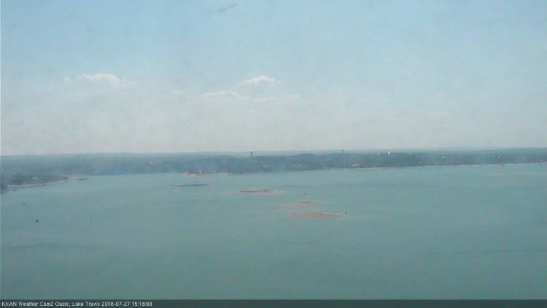 Lake Travis webcam, July 27, 2018 2:20 PM CT