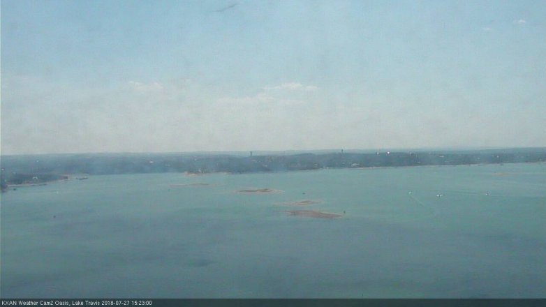 Lake Travis webcam, July 27, 2018 2:25 PM CT