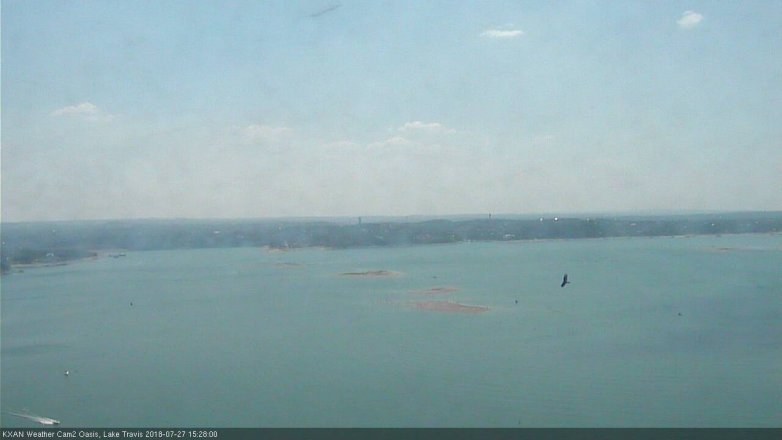 Lake Travis webcam, July 27, 2018 2:30 PM CT