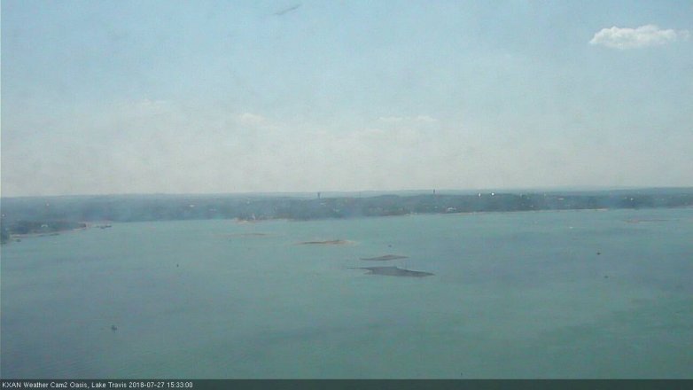 Lake Travis webcam, July 27, 2018 2:35 PM CT