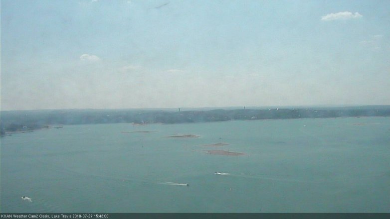 Lake Travis webcam, July 27, 2018 2:45 PM CT