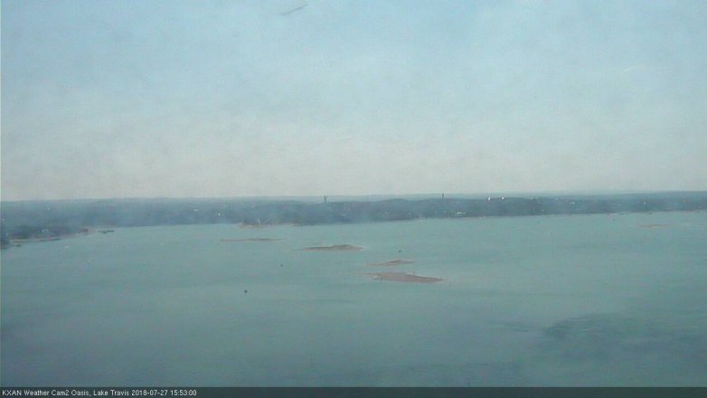 Lake Travis webcam, July 27, 2018 2:55 PM CT