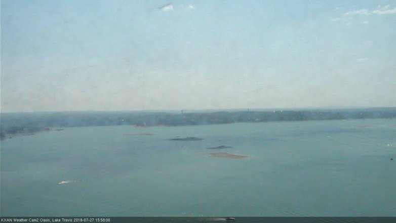 Lake Travis webcam, July 27, 2018 3:00 PM CT