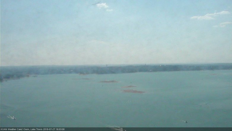 Lake Travis webcam, July 27, 2018 3:05 PM CT