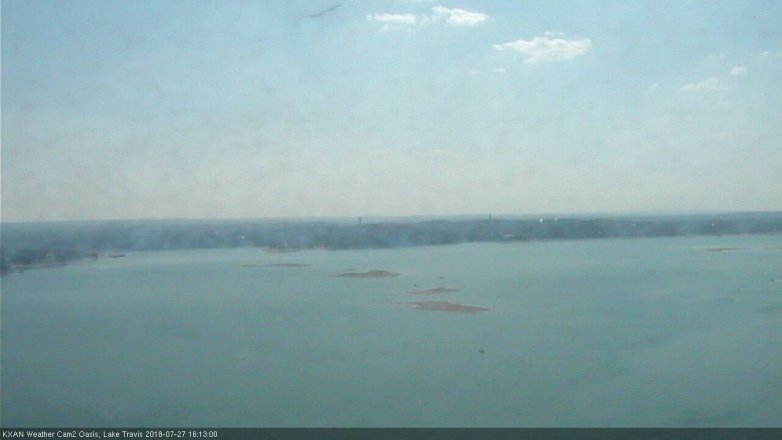 Lake Travis webcam, July 27, 2018 3:15 PM CT