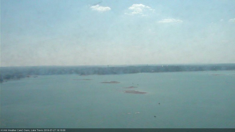 Lake Travis webcam, July 27, 2018 3:20 PM CT