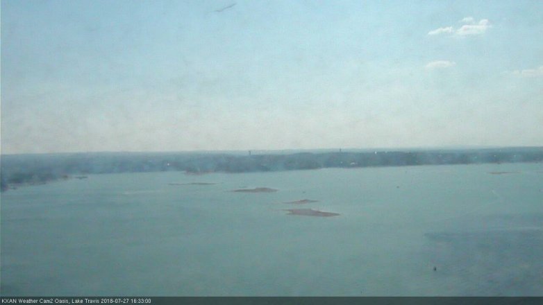 Lake Travis webcam, July 27, 2018 3:35 PM CT