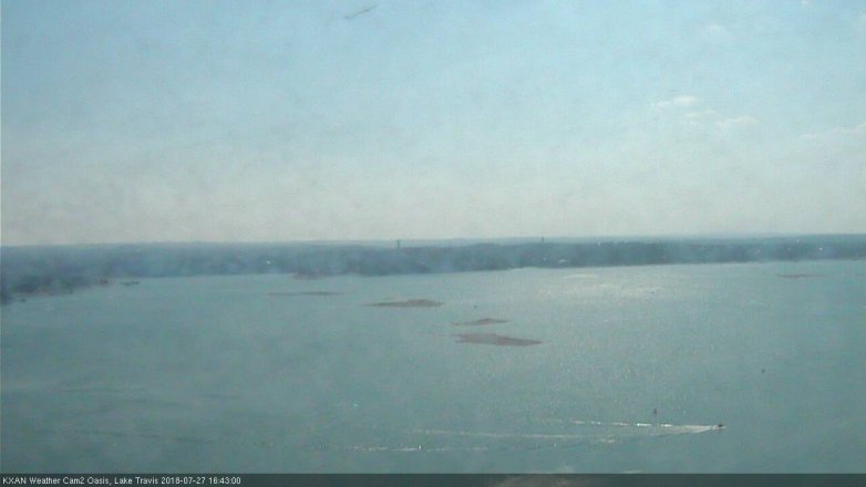Lake Travis webcam, July 27, 2018 3:45 PM CT