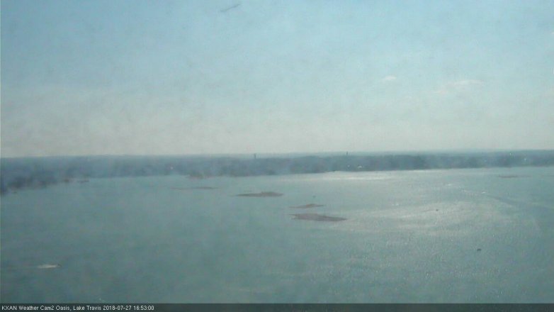 Lake Travis webcam, July 27, 2018 3:55 PM CT