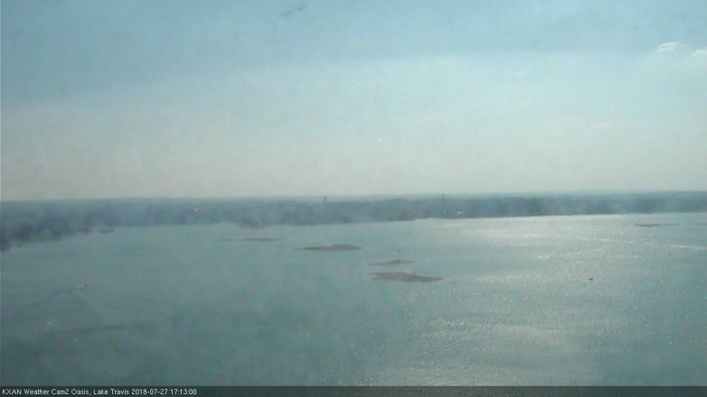 Lake Travis webcam, July 27, 2018 4:15 PM CT