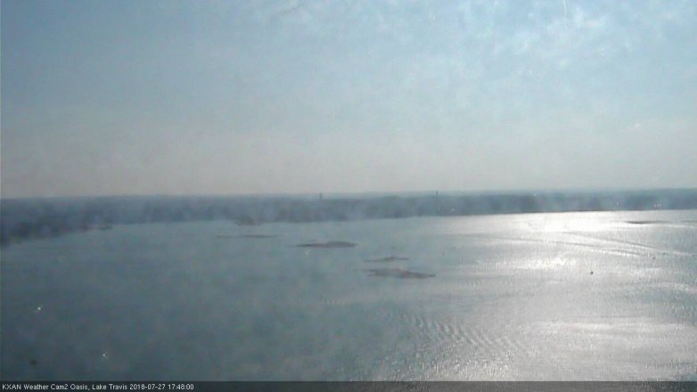 Lake Travis webcam, July 27, 2018 4:50 PM CT