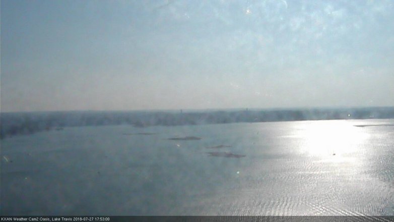 Lake Travis webcam, July 27, 2018 4:55 PM CT