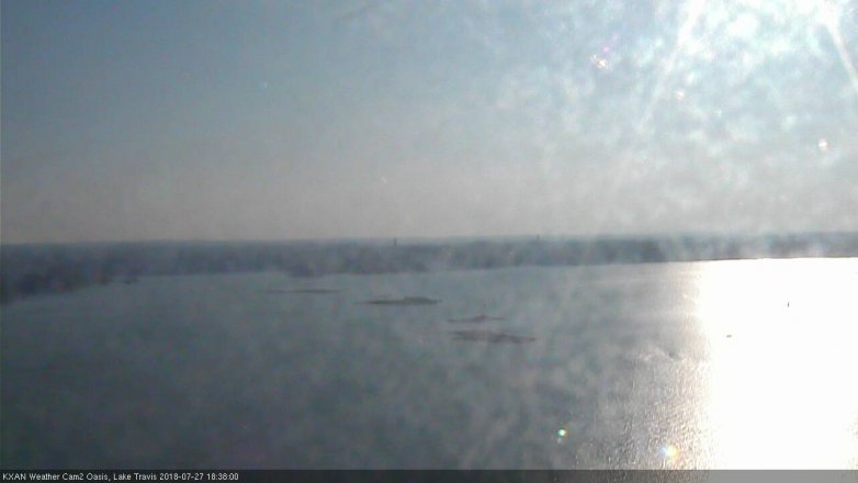 Lake Travis webcam, July 27, 2018 5:40 PM CT