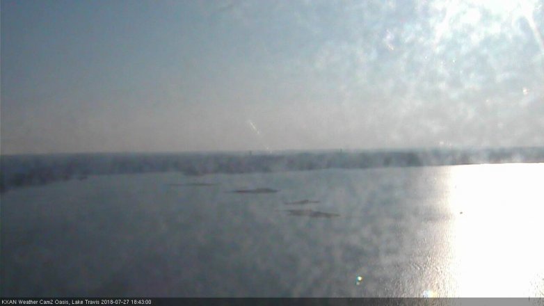 Lake Travis webcam, July 27, 2018 5:45 PM CT