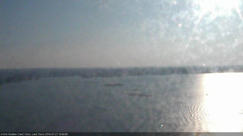 Lake Travis webcam, July 27, 2018 5:50 PM CT