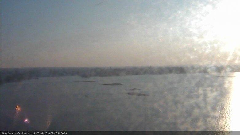 Lake Travis webcam, July 27, 2018 6:40 PM CT