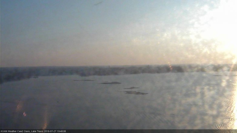 Lake Travis webcam, July 27, 2018 6:50 PM CT