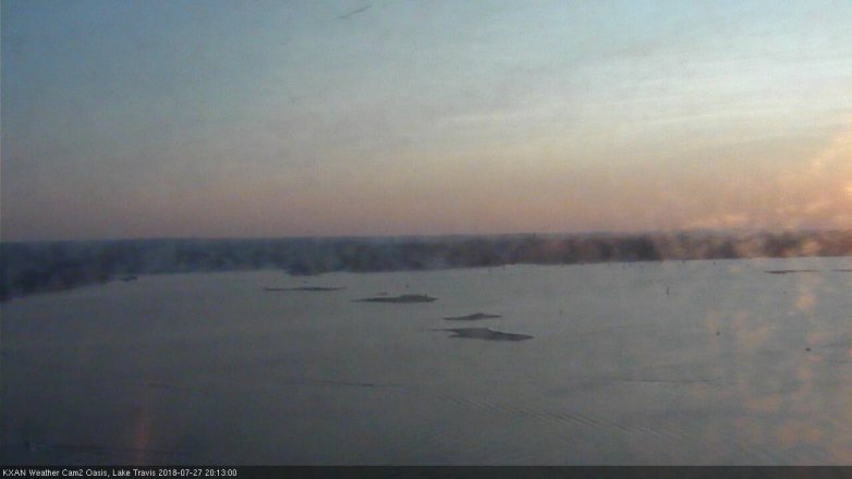 Lake Travis webcam, July 27, 2018 7:15 PM CT
