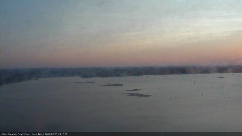 Lake Travis webcam, July 27, 2018 7:20 PM CT