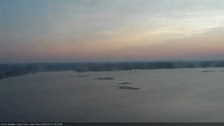Lake Travis webcam, July 27, 2018 7:25 PM CT