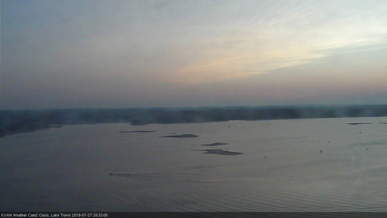 Lake Travis webcam, July 27, 2018 7:35 PM CT