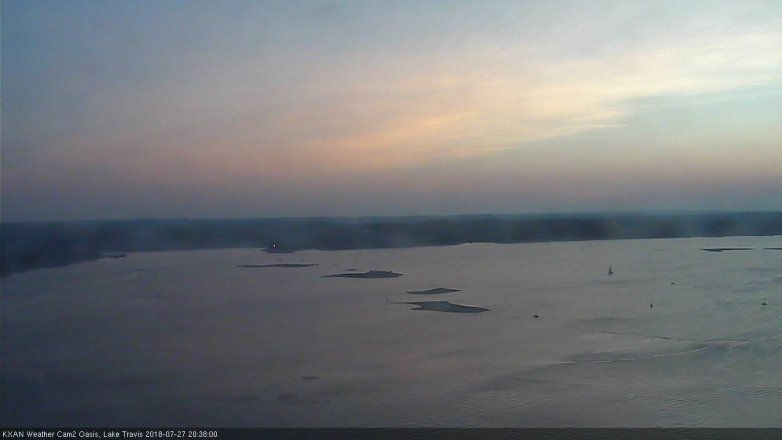 Lake Travis webcam, July 27, 2018 7:40 PM CT