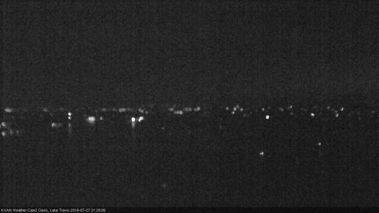 Lake Travis webcam, July 27, 2018 8:30 PM CT
