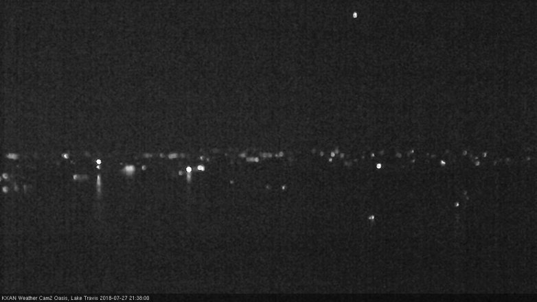 Lake Travis webcam, July 27, 2018 8:40 PM CT